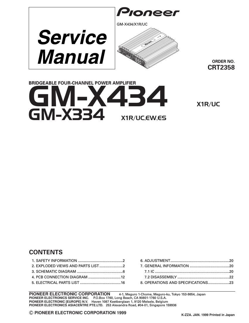 pioneer gmx 334 service manual