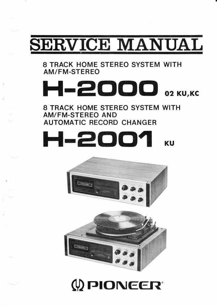 pioneer h 2000 h 2001 service manual