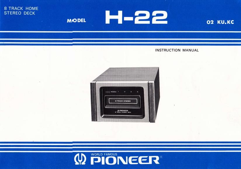 pioneer h 22 owners manual