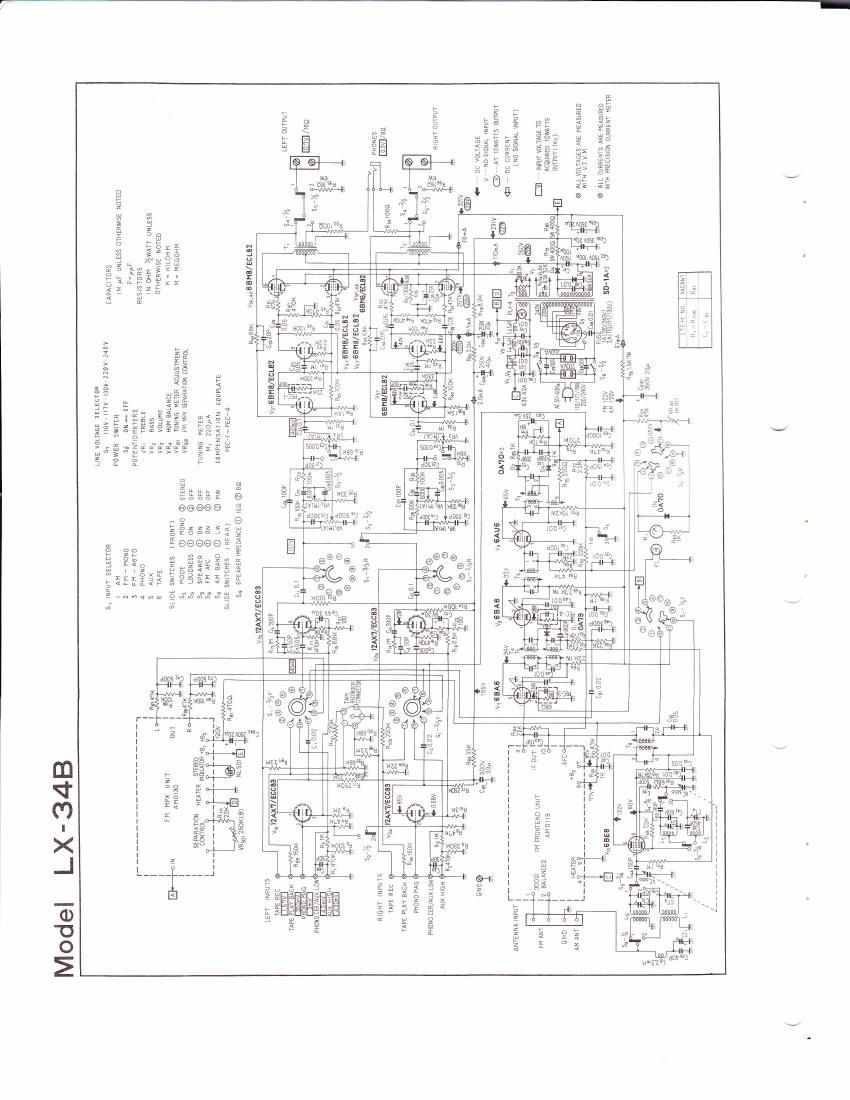 pioneer lx 34 b schematic