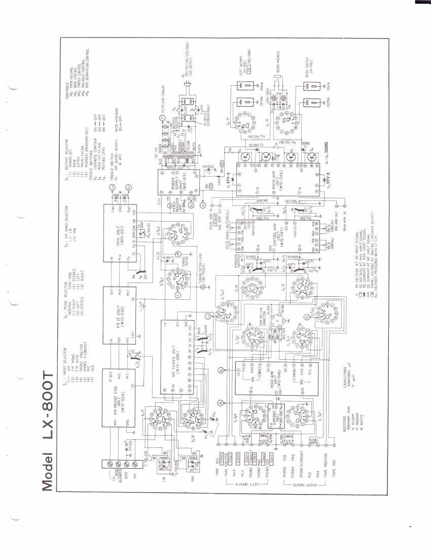 pioneer lx 800 t schematic
