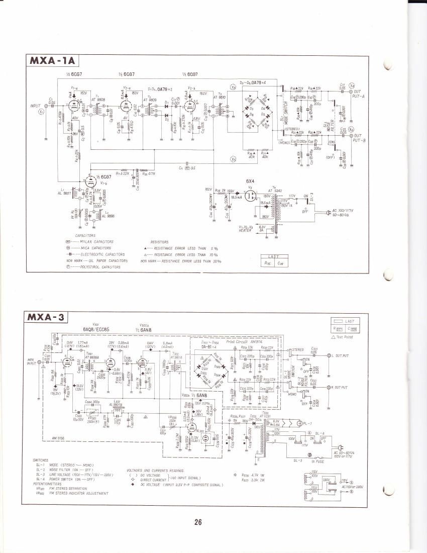 pioneer mxa 1 a schematic