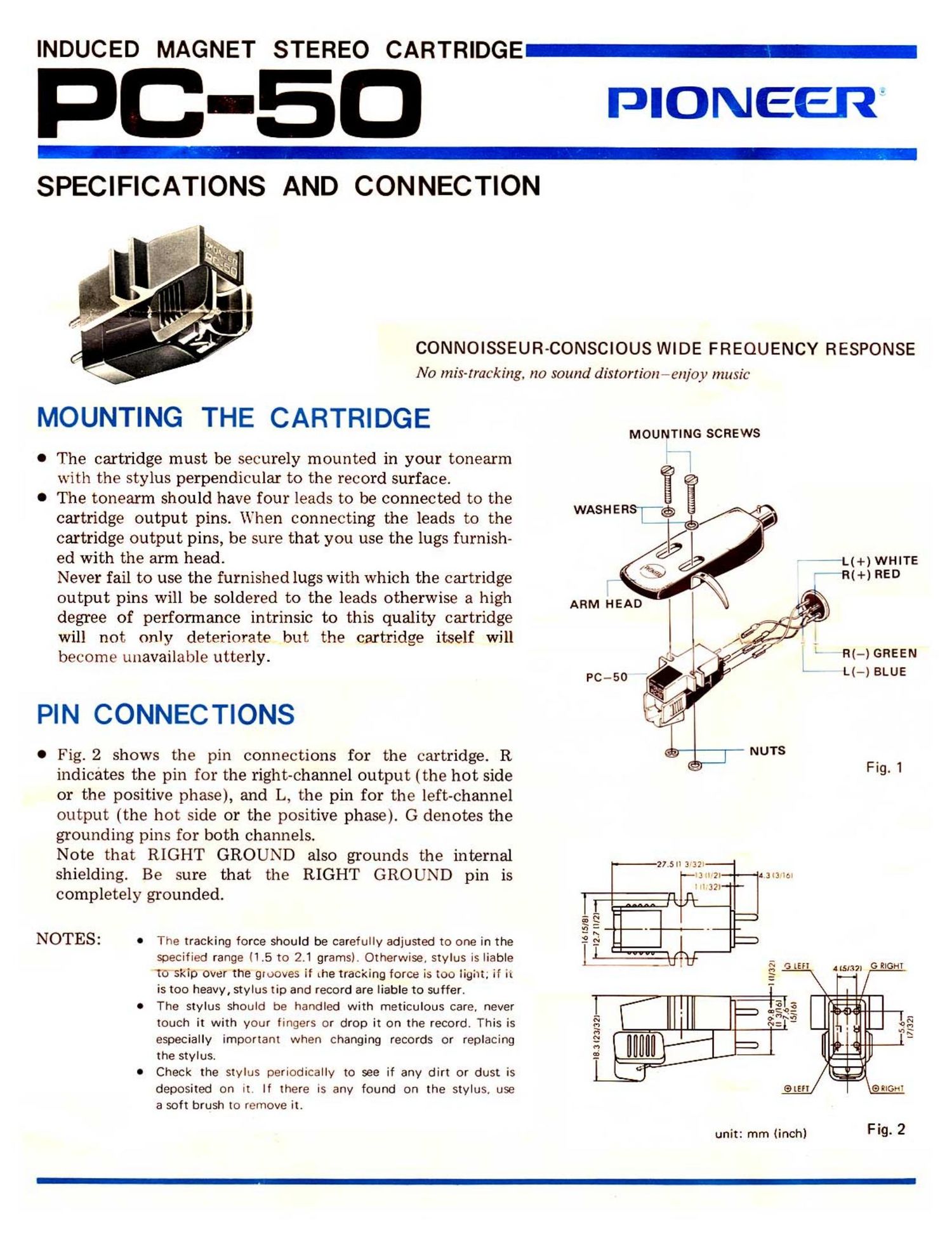 pioneer pc 50 owners manual