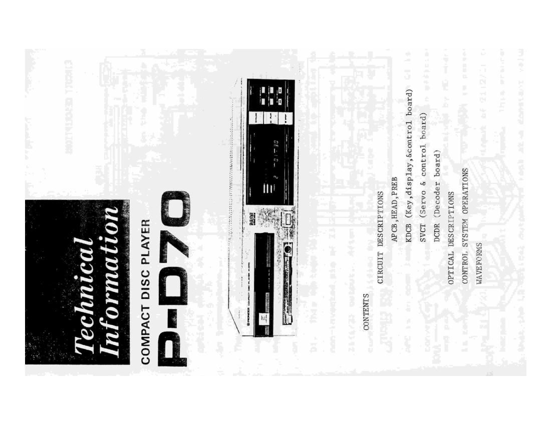 pioneer pd 70 service manual