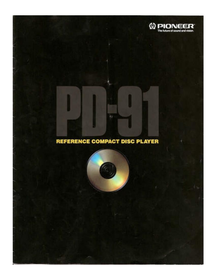 pioneer pd 91 brochure