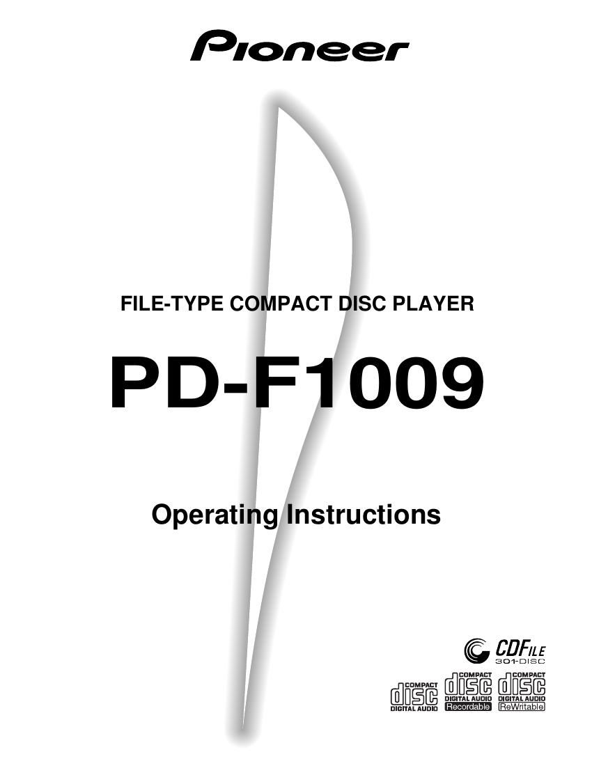 pioneer pdf 1009 owners manual