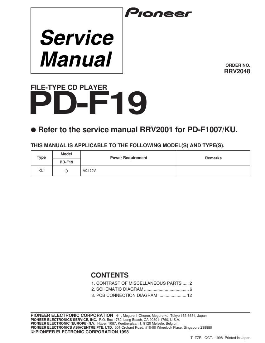 pioneer pdf 19 service manual
