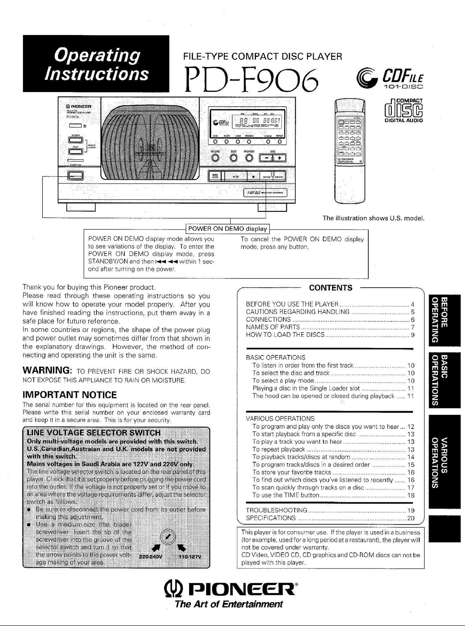pioneer pdf 906 owners manual