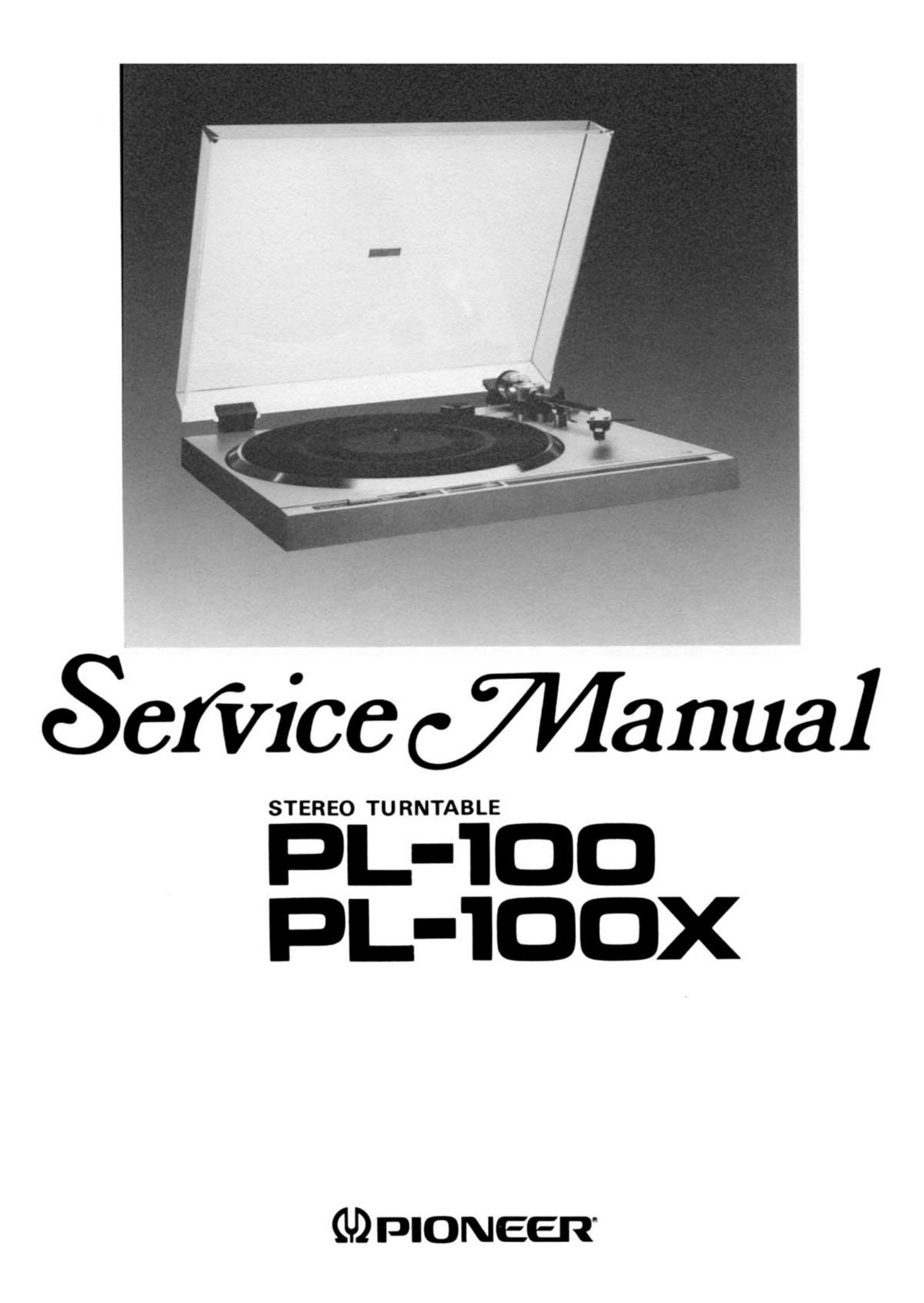 pioneer pl 100 x service manual