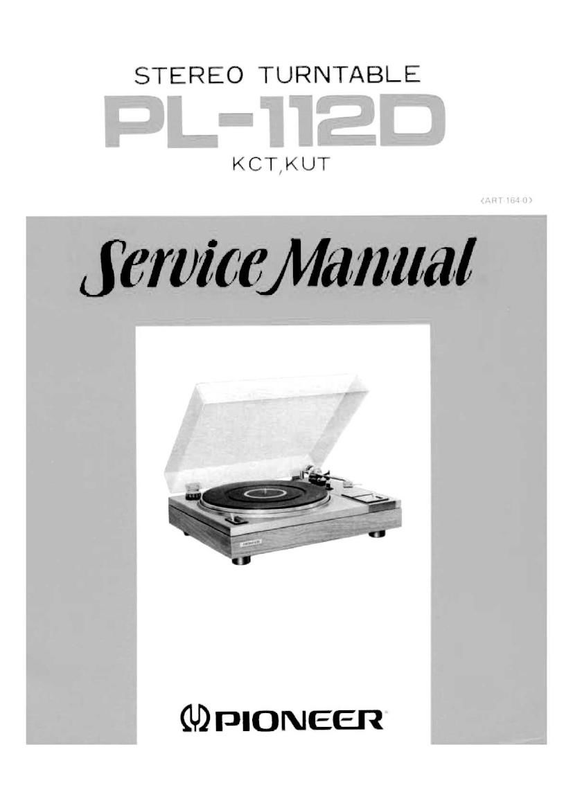 pioneer pl 112 d service manual