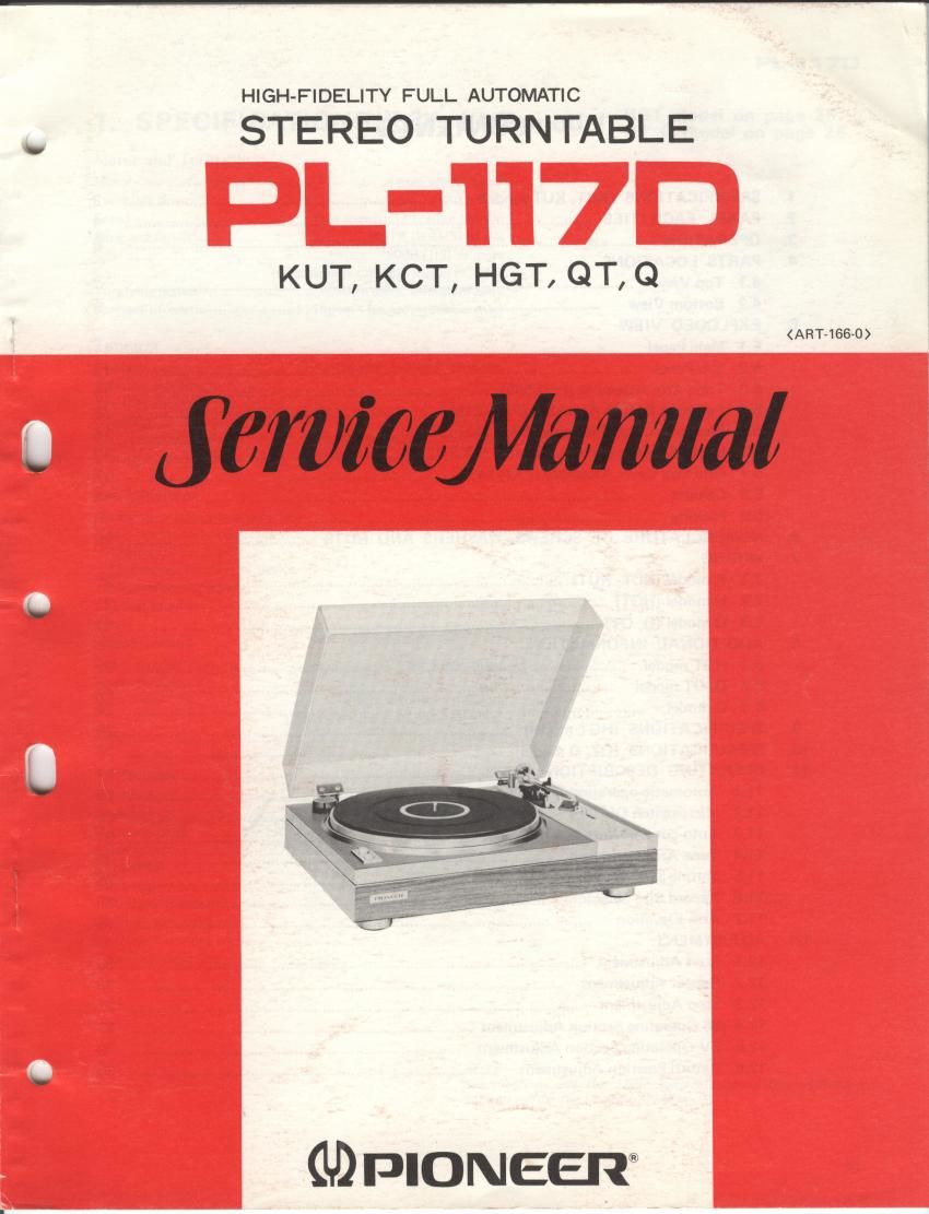 pioneer pl 117 d service manual