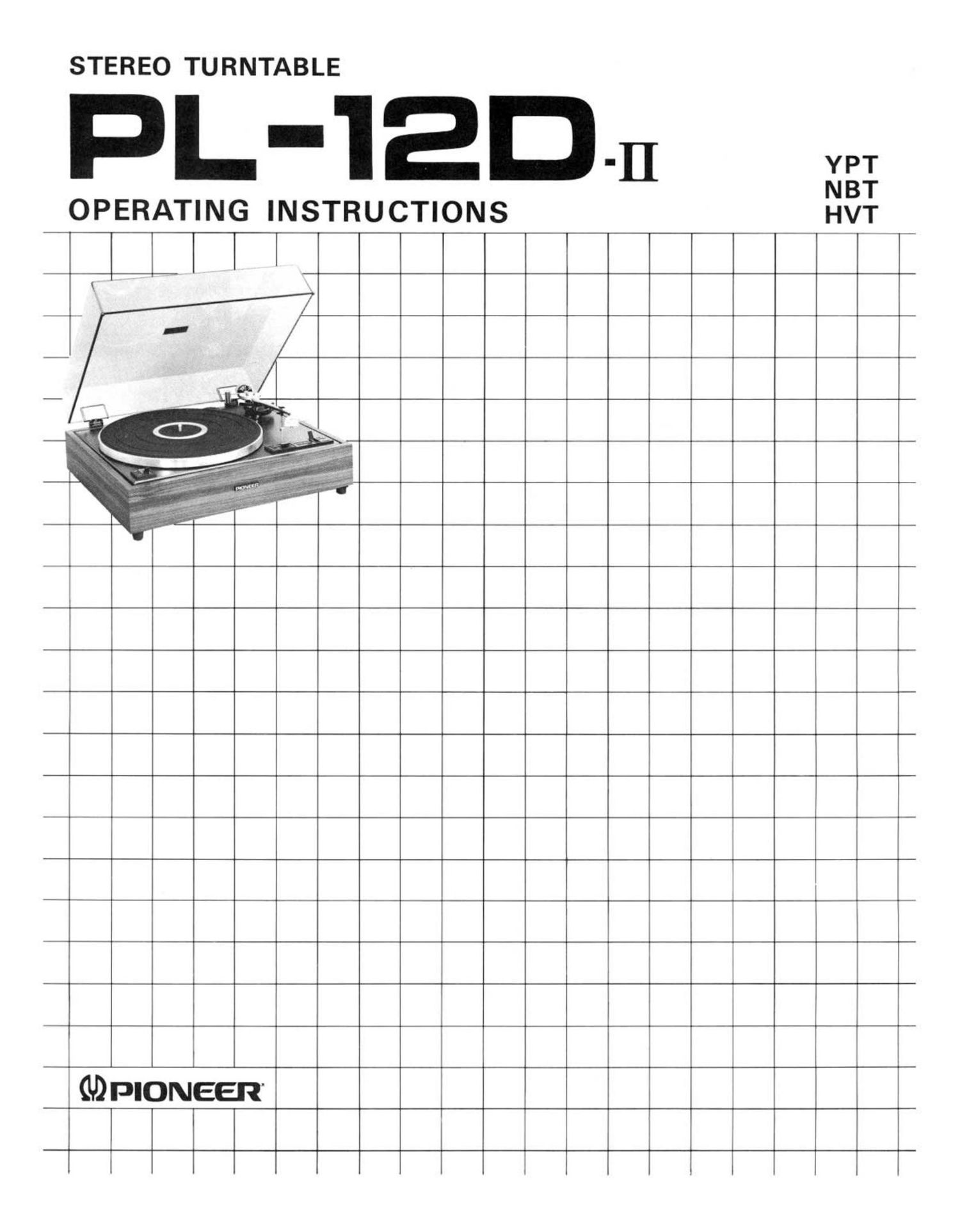 pioneer pl 12 d mk2 owners manual