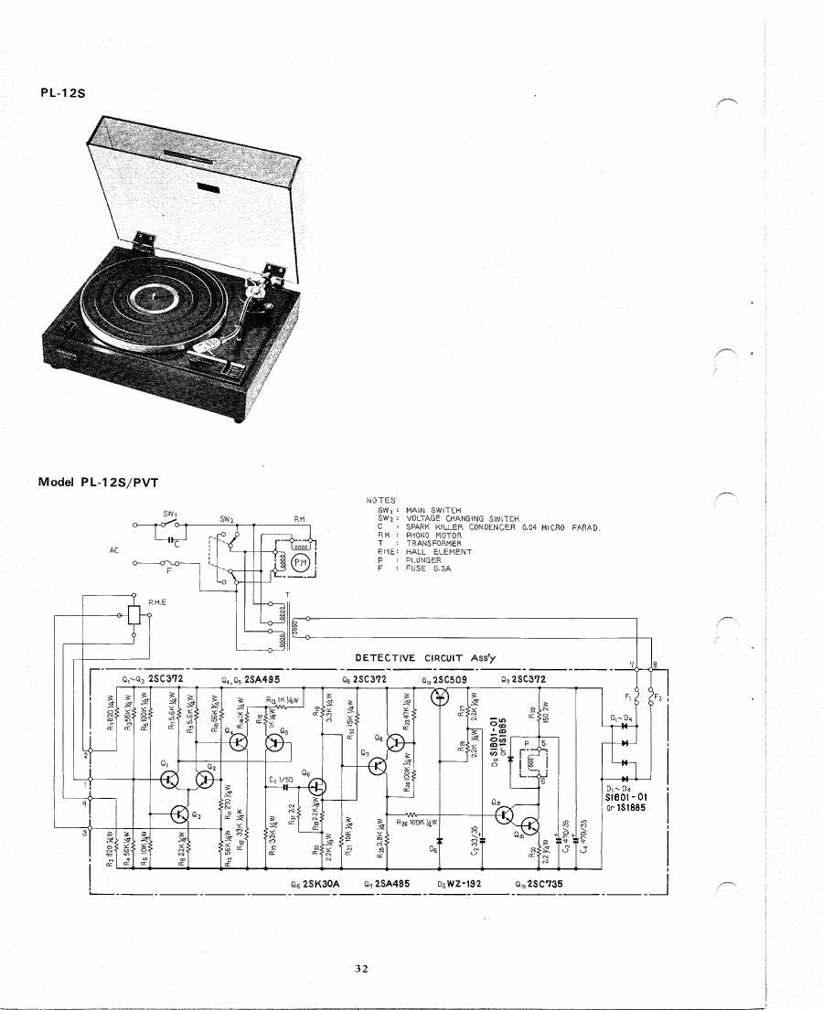 pioneer pl 12 s schematic