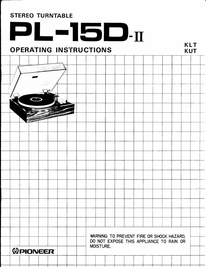 pioneer pl 15 d mk2 owners manual