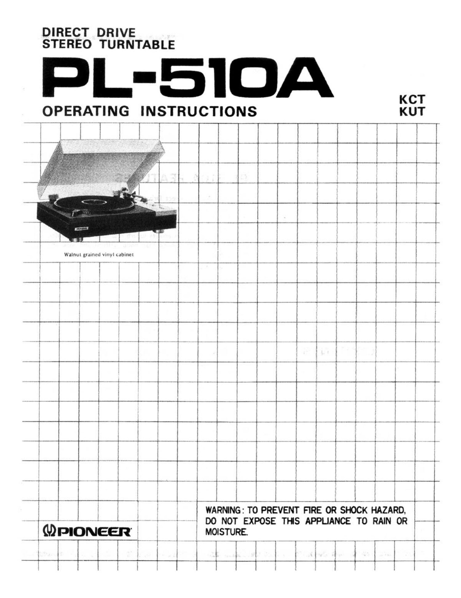 pioneer pl 510 a owners manual