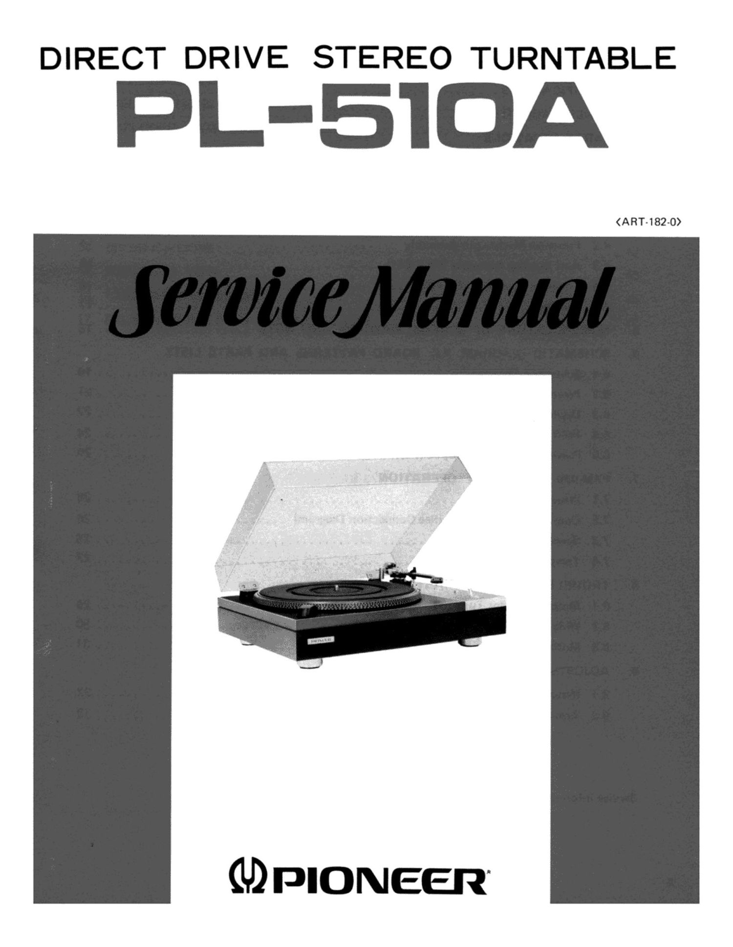 pioneer pl 510 a service manual