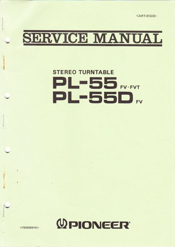 pioneer pl 55 service manual
