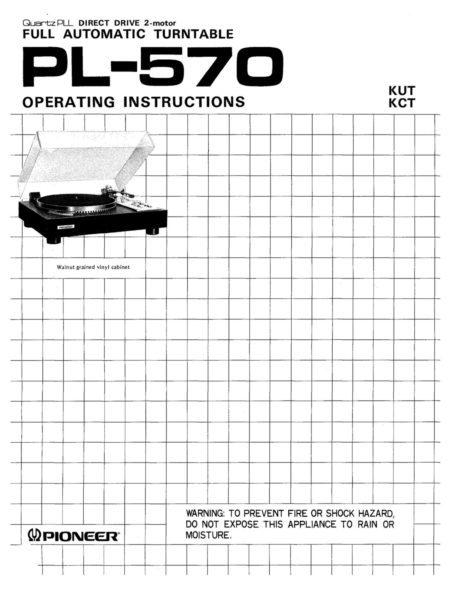 pioneer pl 570 owners manual