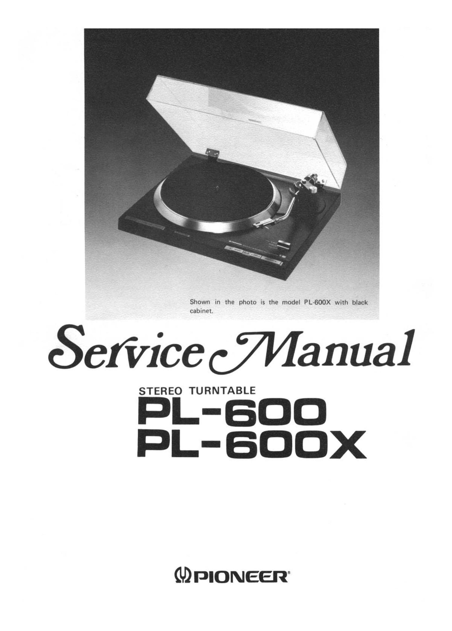 pioneer pl 600 service manual