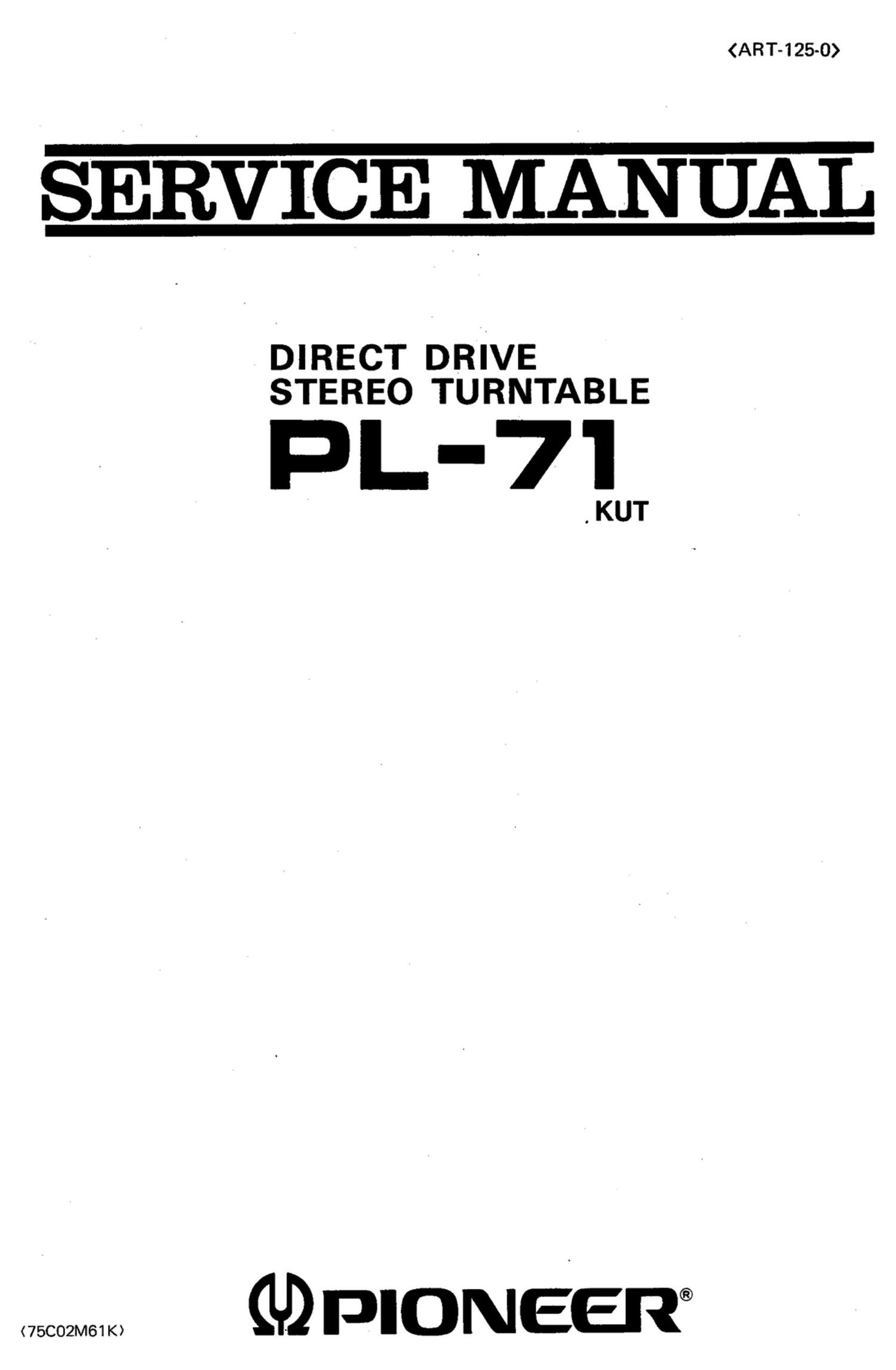 pioneer pl 71 service manual
