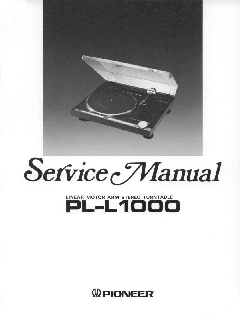 pioneer pll 1000 service manual