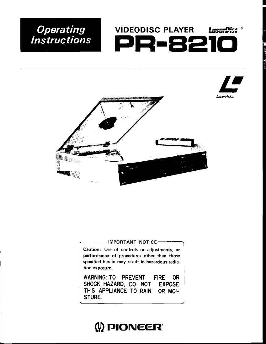 pioneer pr 8210 owners manual