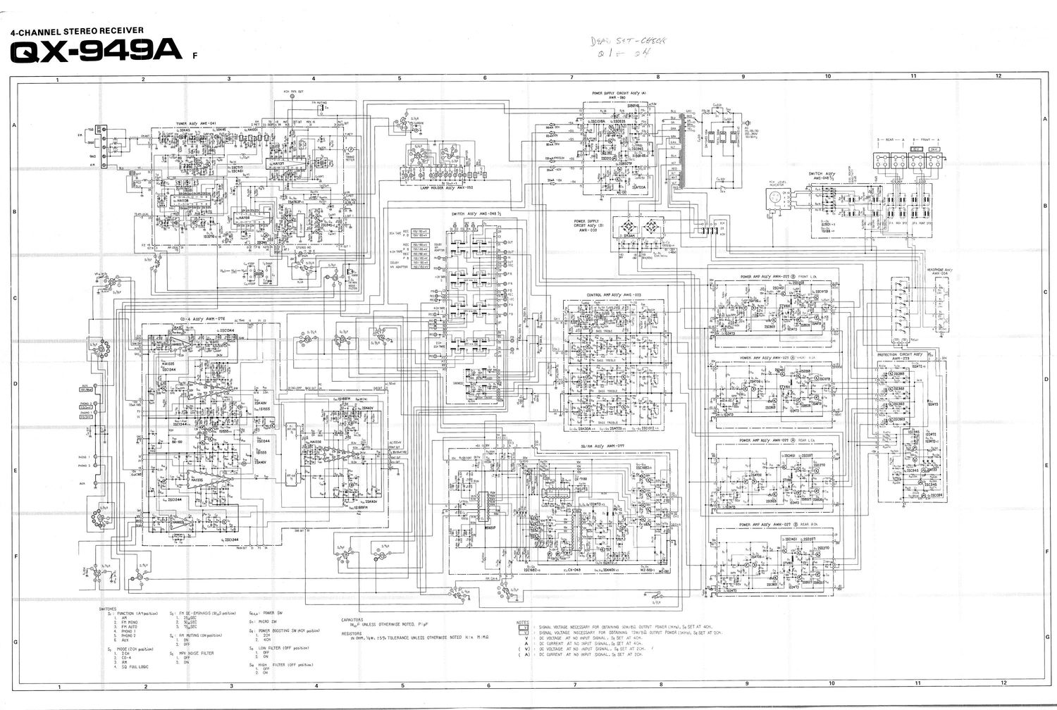 pioneer qx 949 a schematic