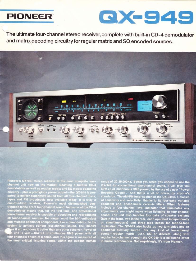pioneer qx 949 brochure