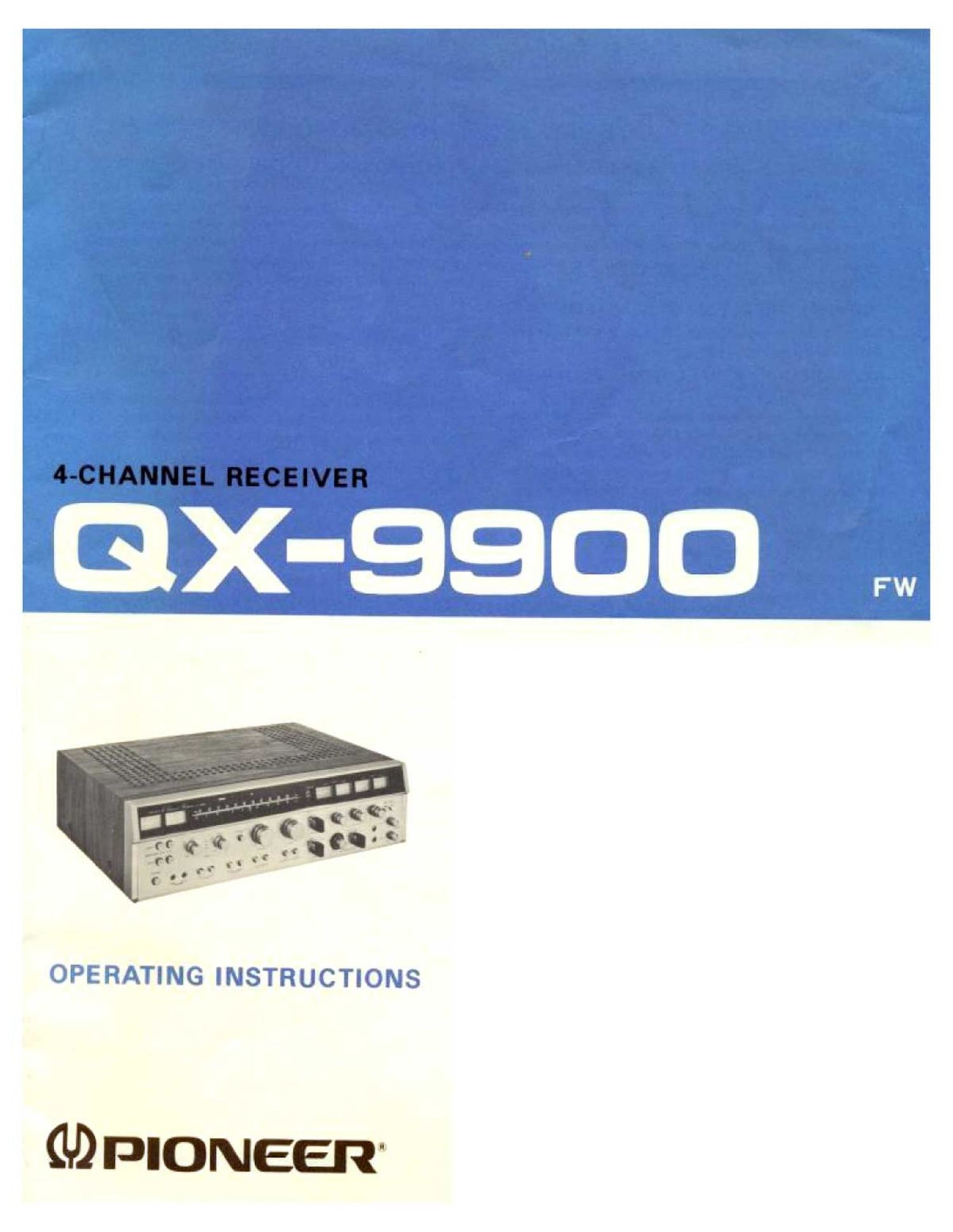 pioneer qx 9900 owners manual