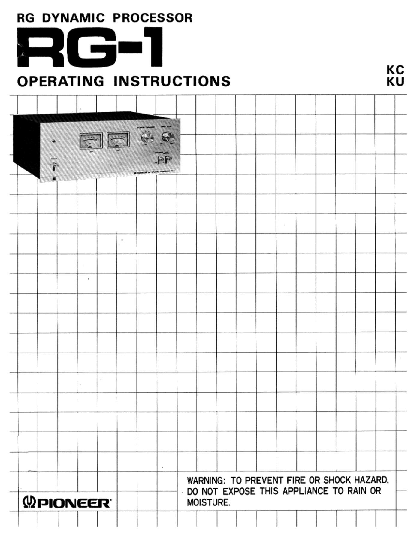 pioneer rg 1 owners manual