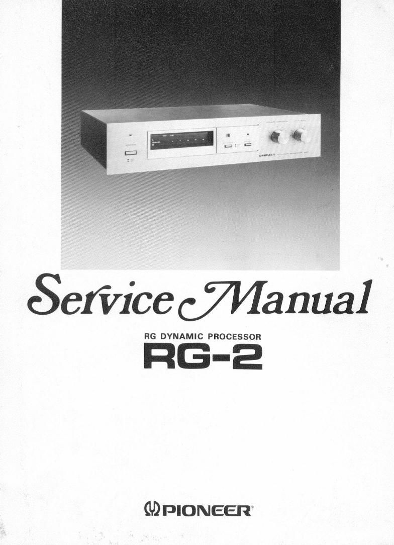 pioneer rg 2 service manual