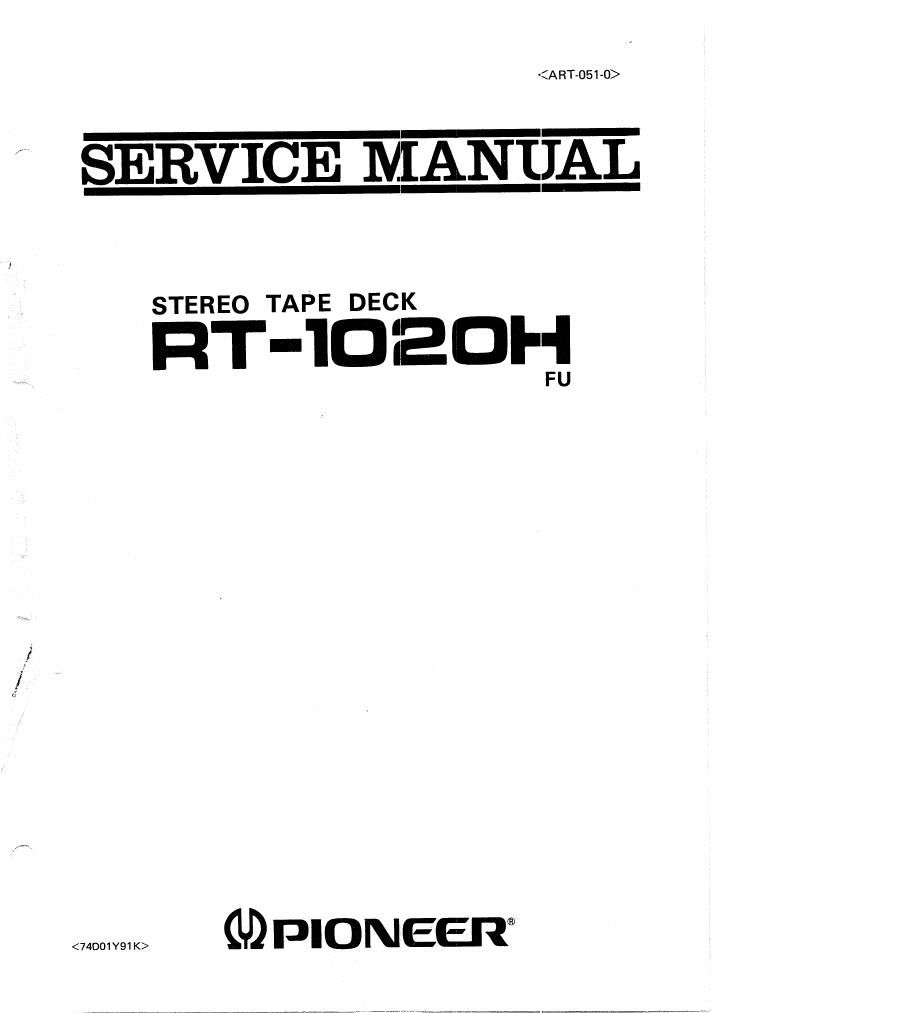 pioneer rt 1020 h service manual