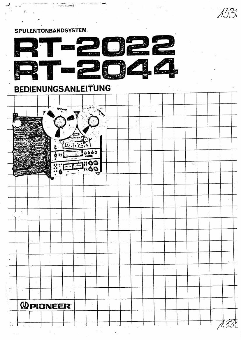 pioneer rt 2044 owners manual