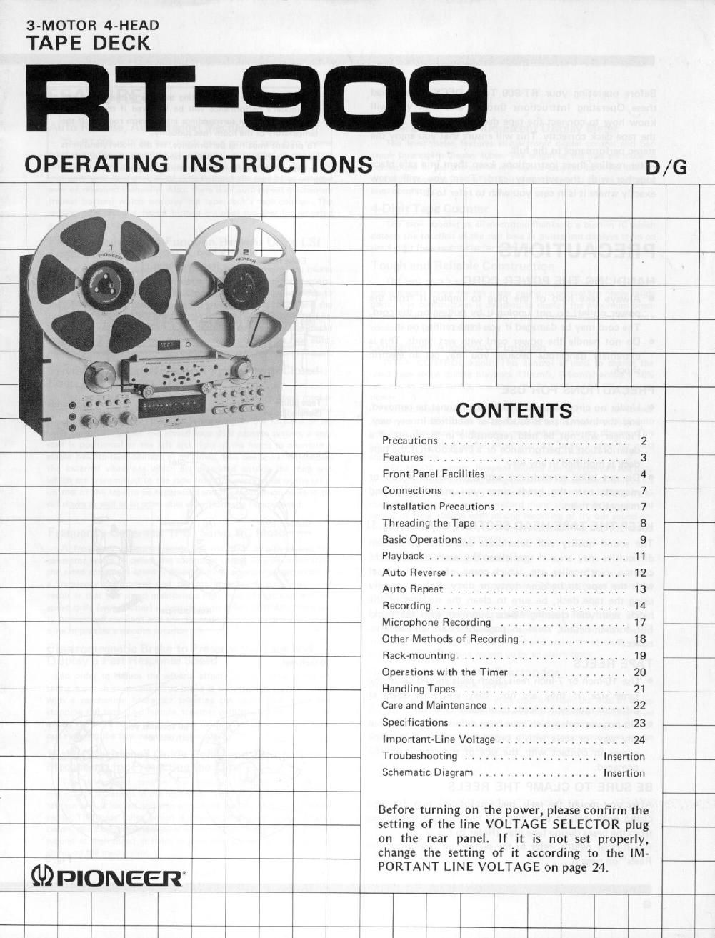 pioneer rt 909 owners manual 2