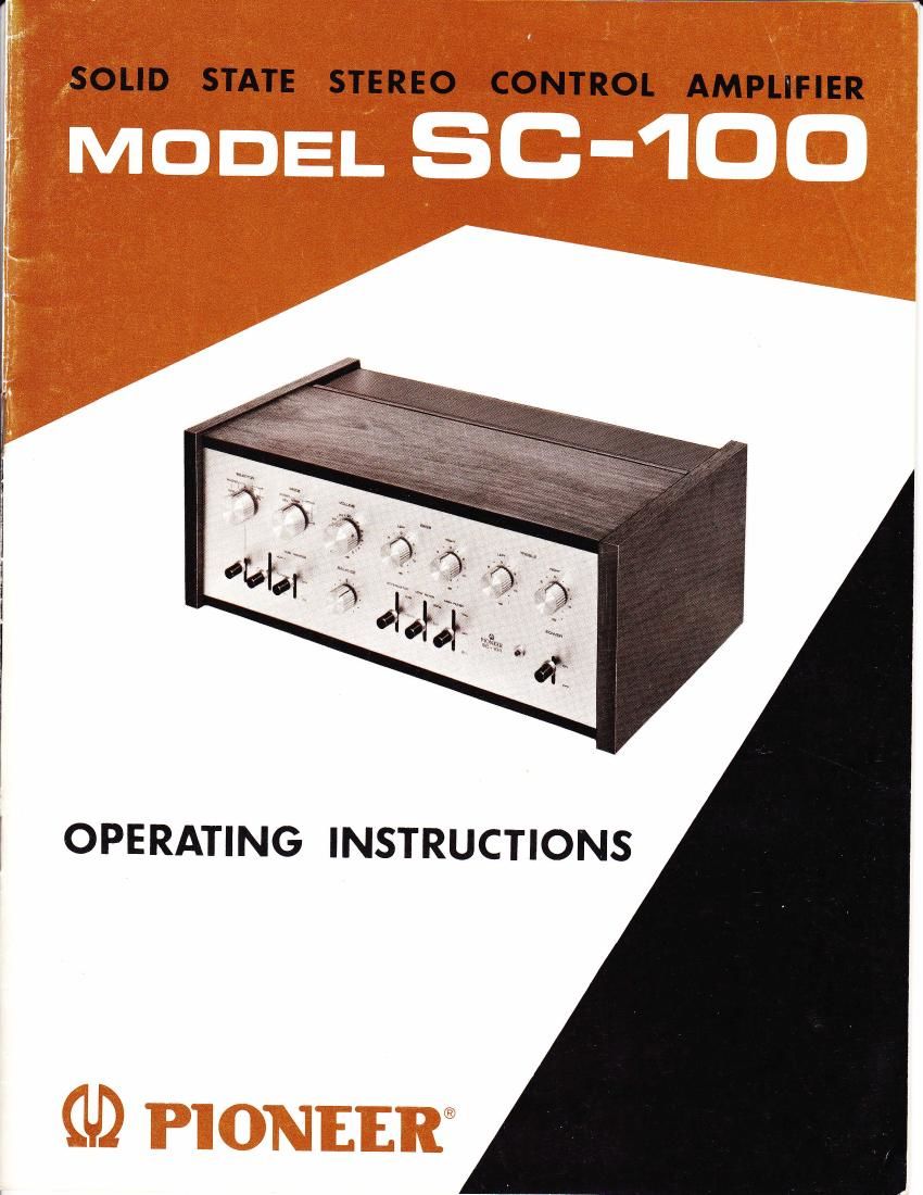 pioneer sc 100 owners manual