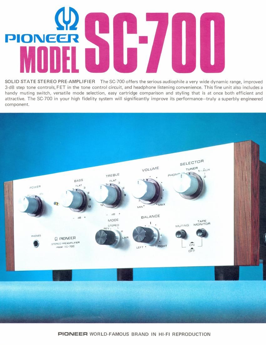 Pioneer SC 700 Brochure