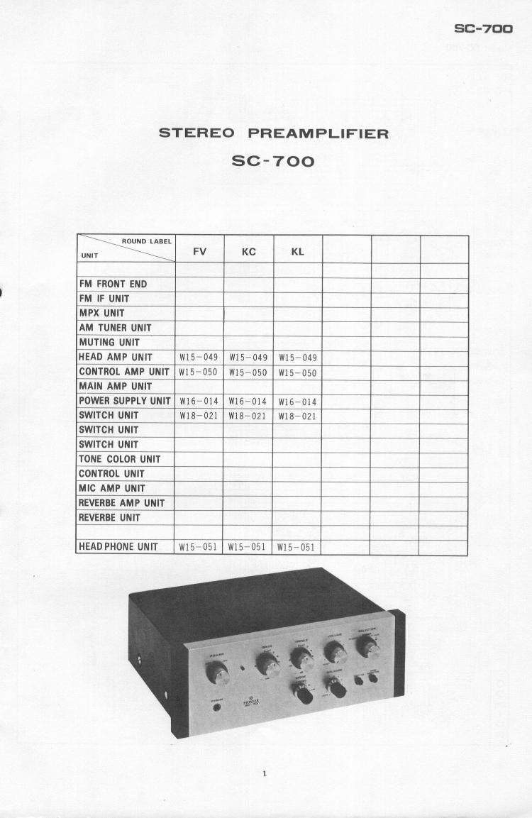 pioneer sc 700 schematic