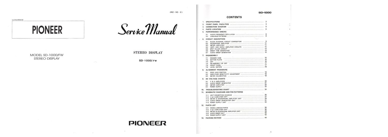 pioneer sd 1000 service manual