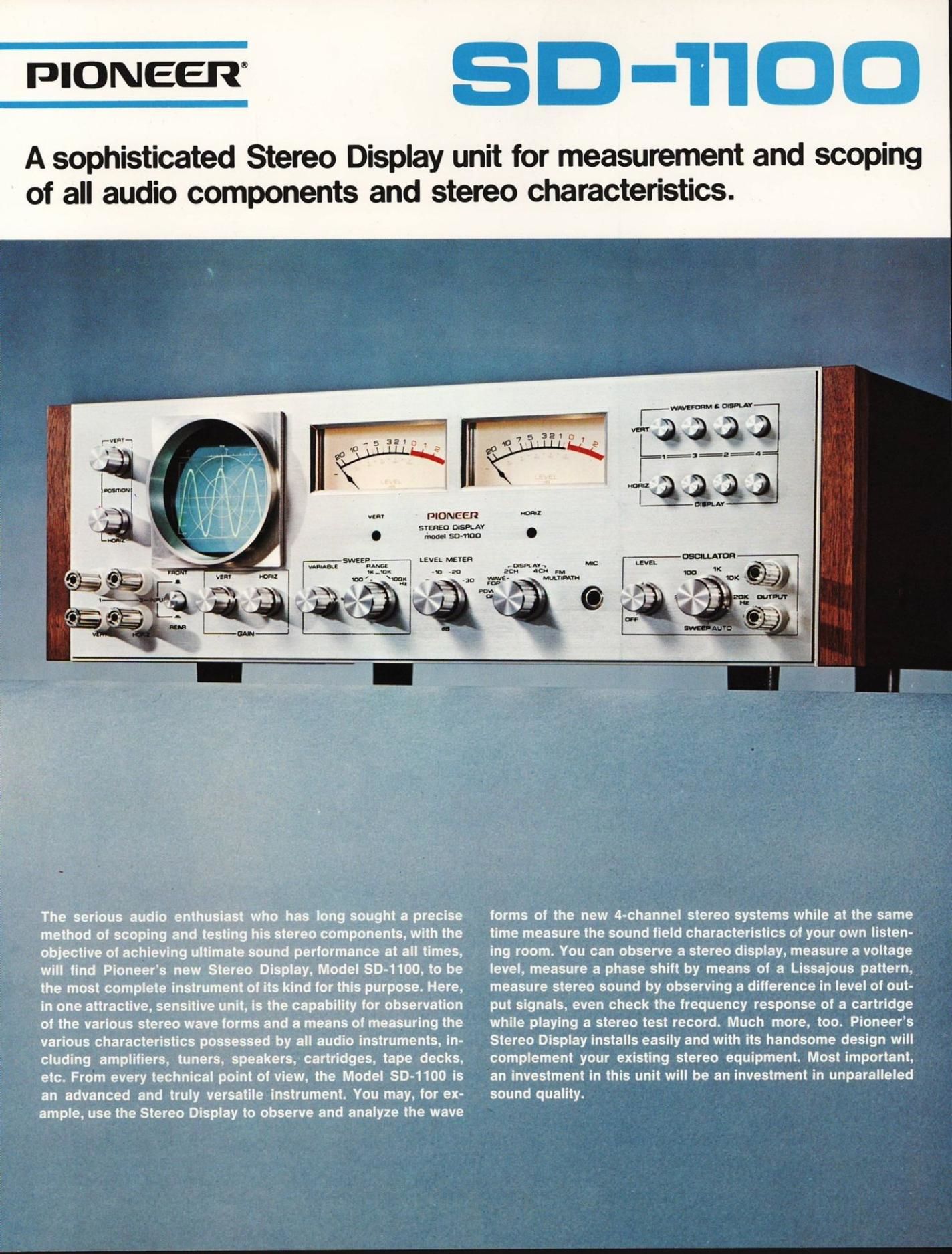 pioneer sd 1100 brochure