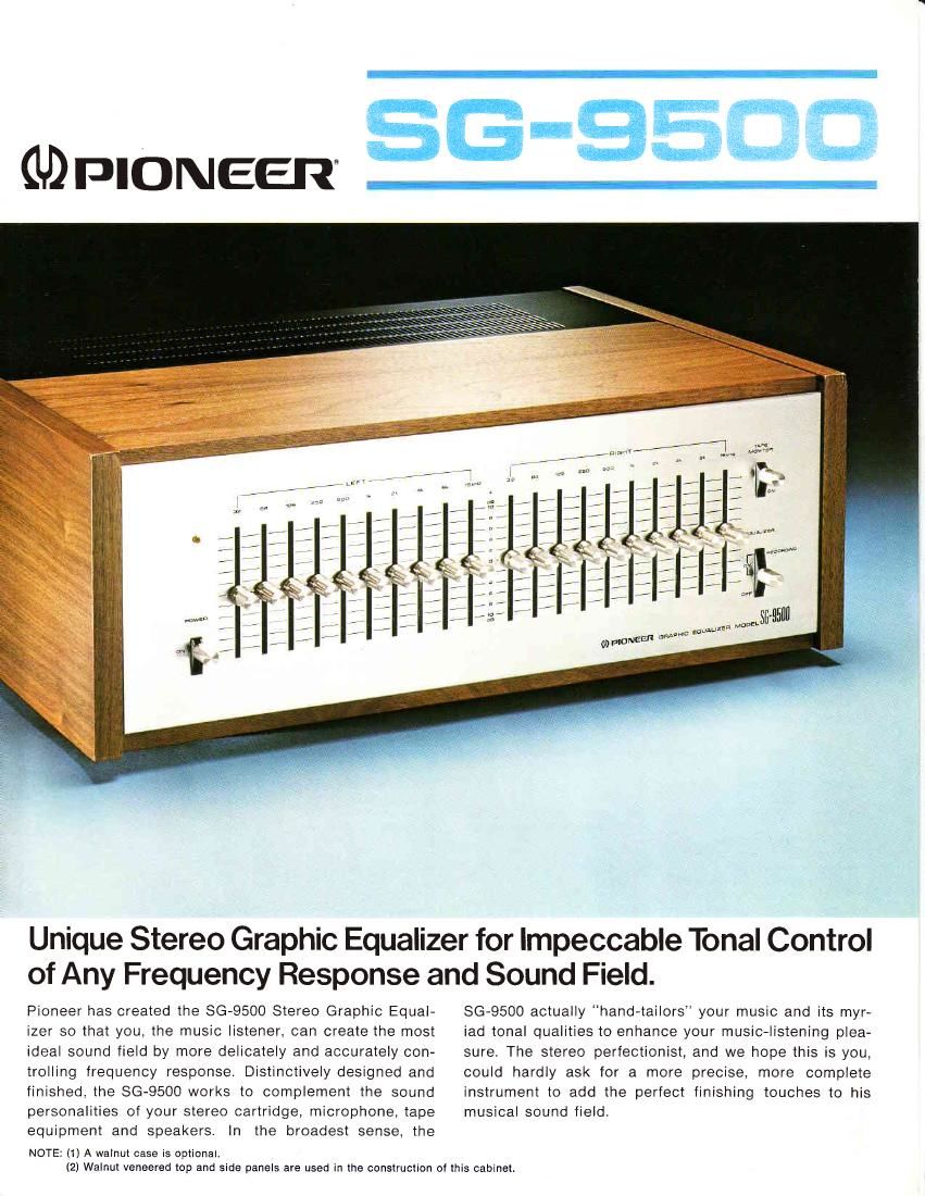 pioneer sg 9500 brochure