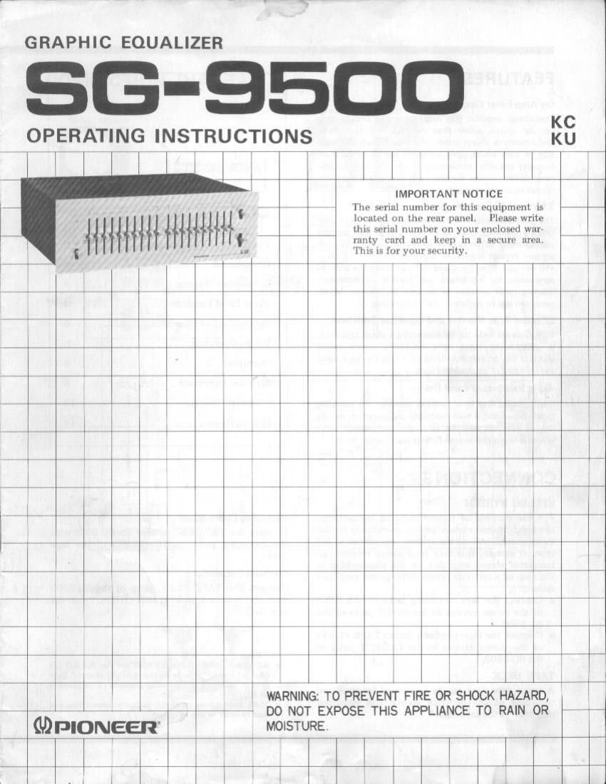 pioneer sg 9500 owners manual