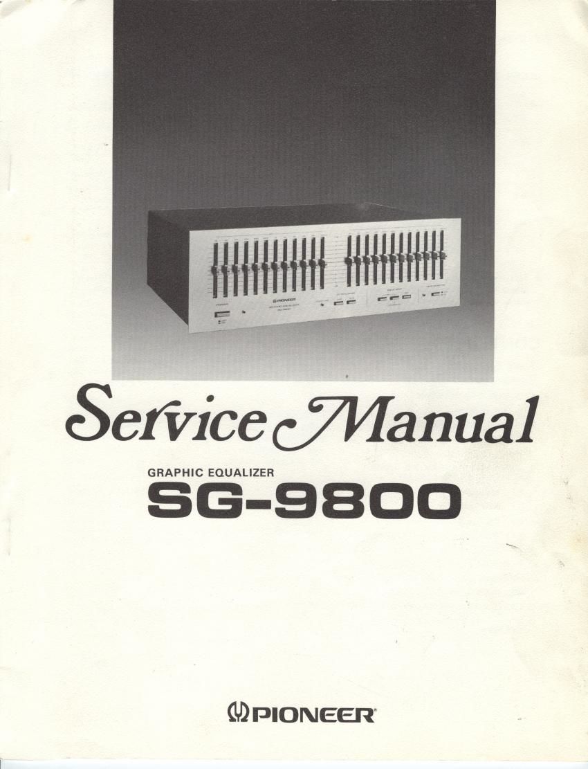 pioneer sg 9800 service manual