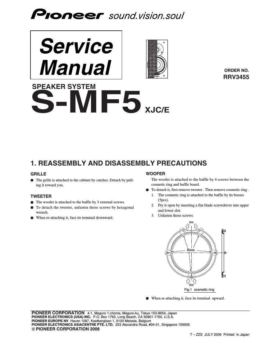 pioneer smf 5 service manual