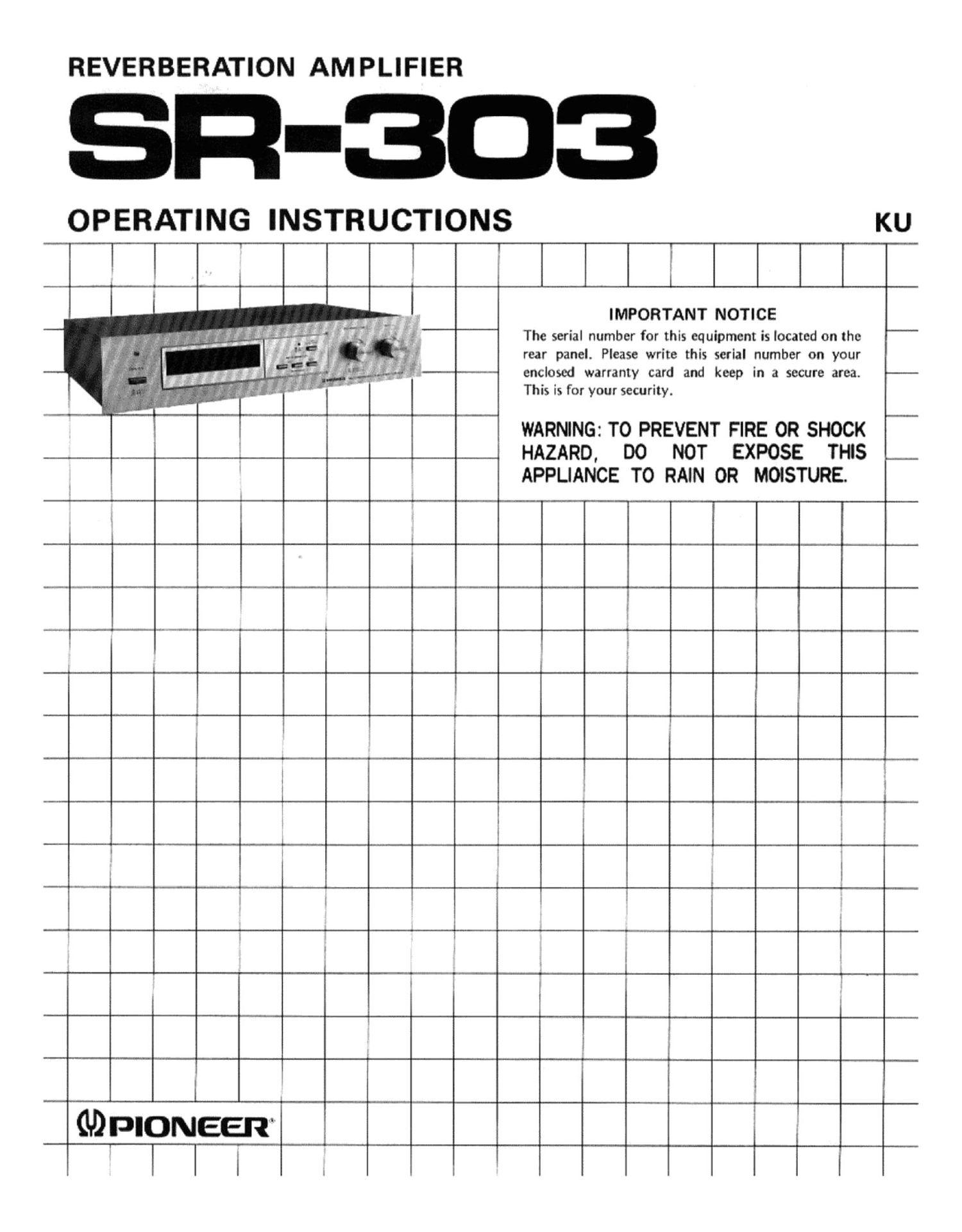 pioneer sr 202 owners manual