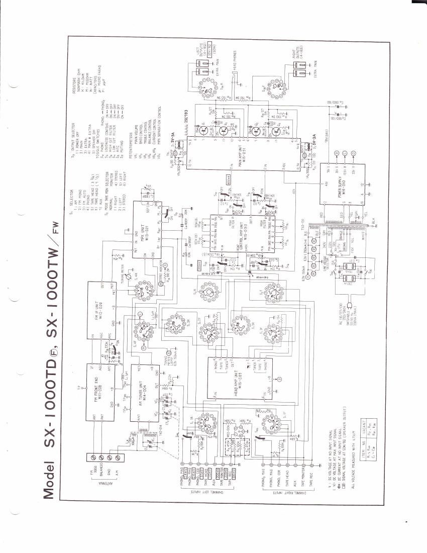 pioneer sx 1000 tw schematic