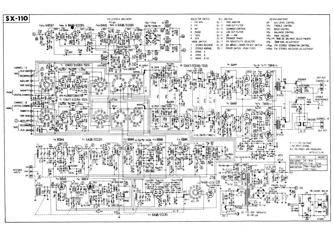 pioneer sx 110 schematic