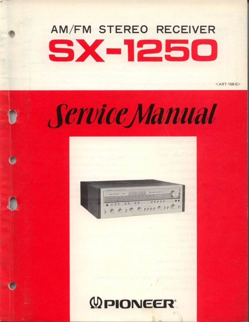 pioneer sx 1250 service manual
