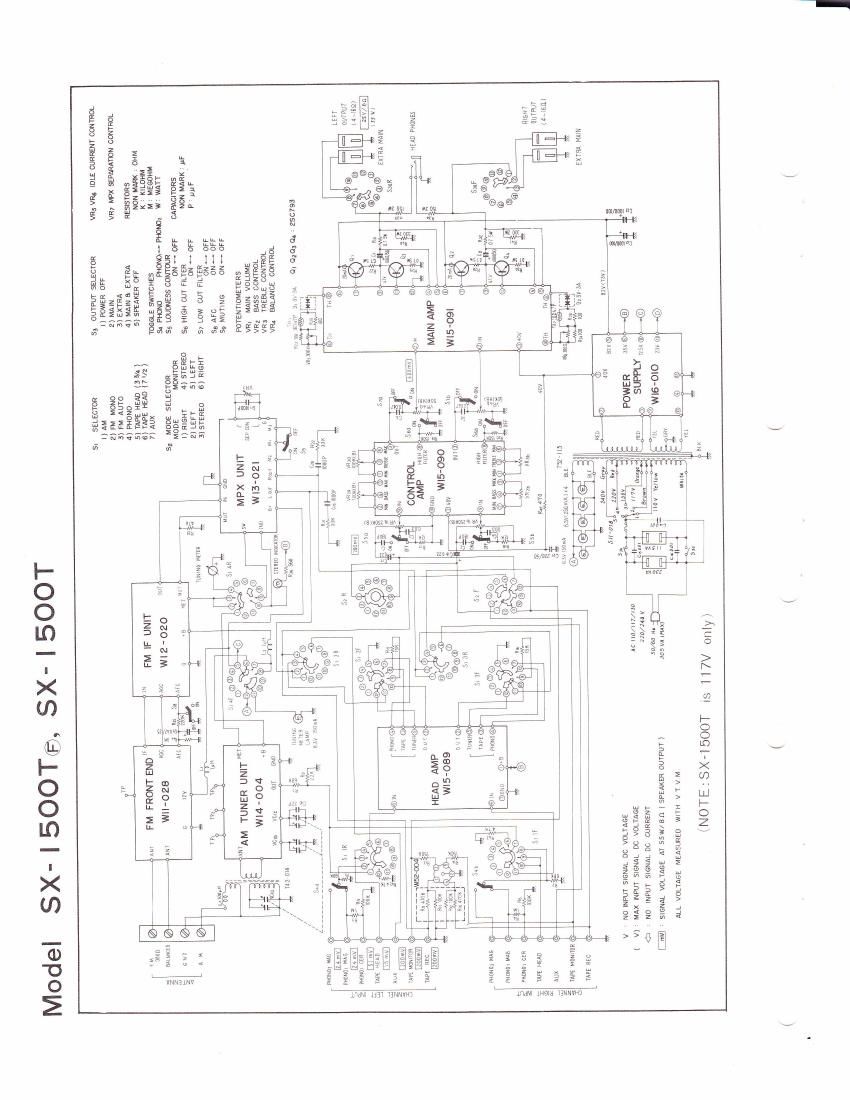 pioneer sx 1500 t schematic