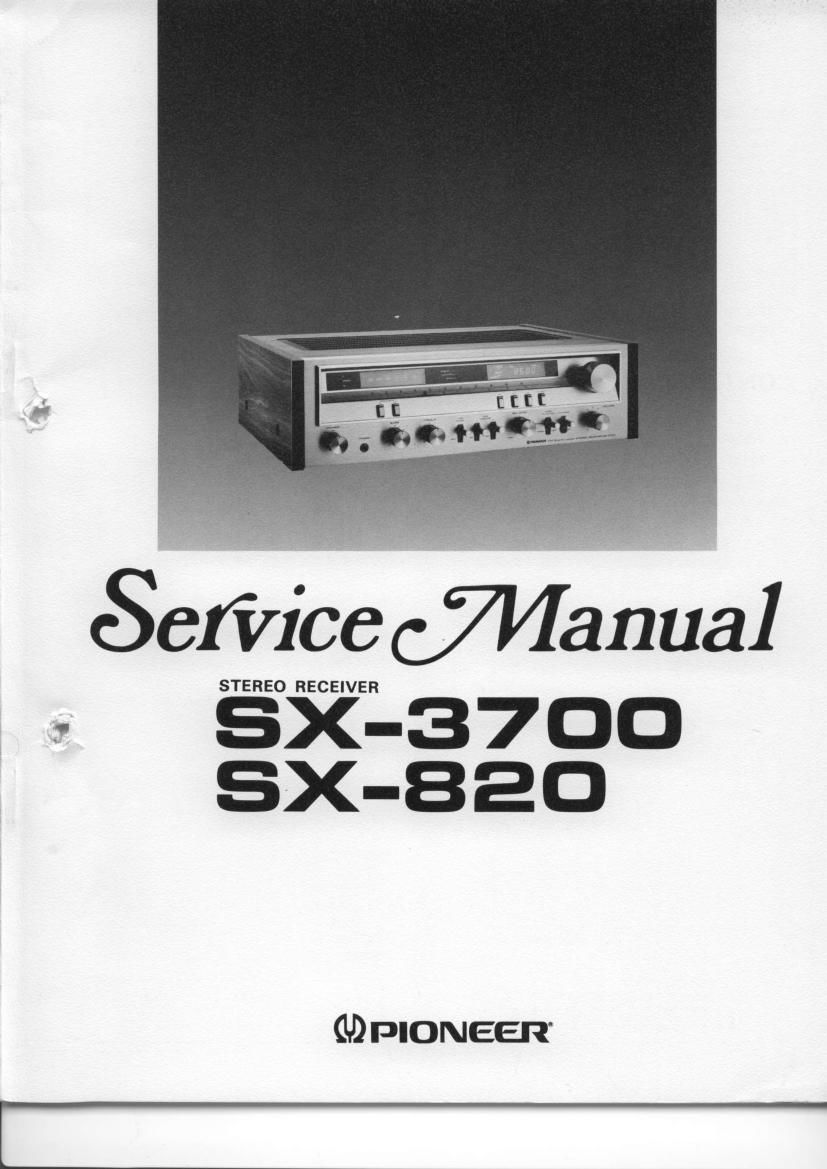 pioneer sx 3700 service manual
