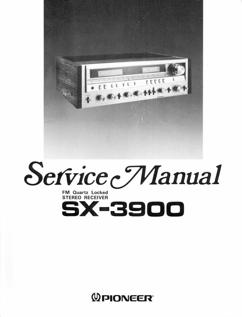 pioneer sx 3900 service manual